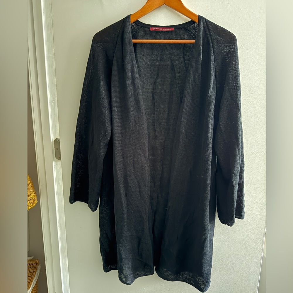 Comptoir des Cotonniers Black Linen Cardigan – Size L/XL